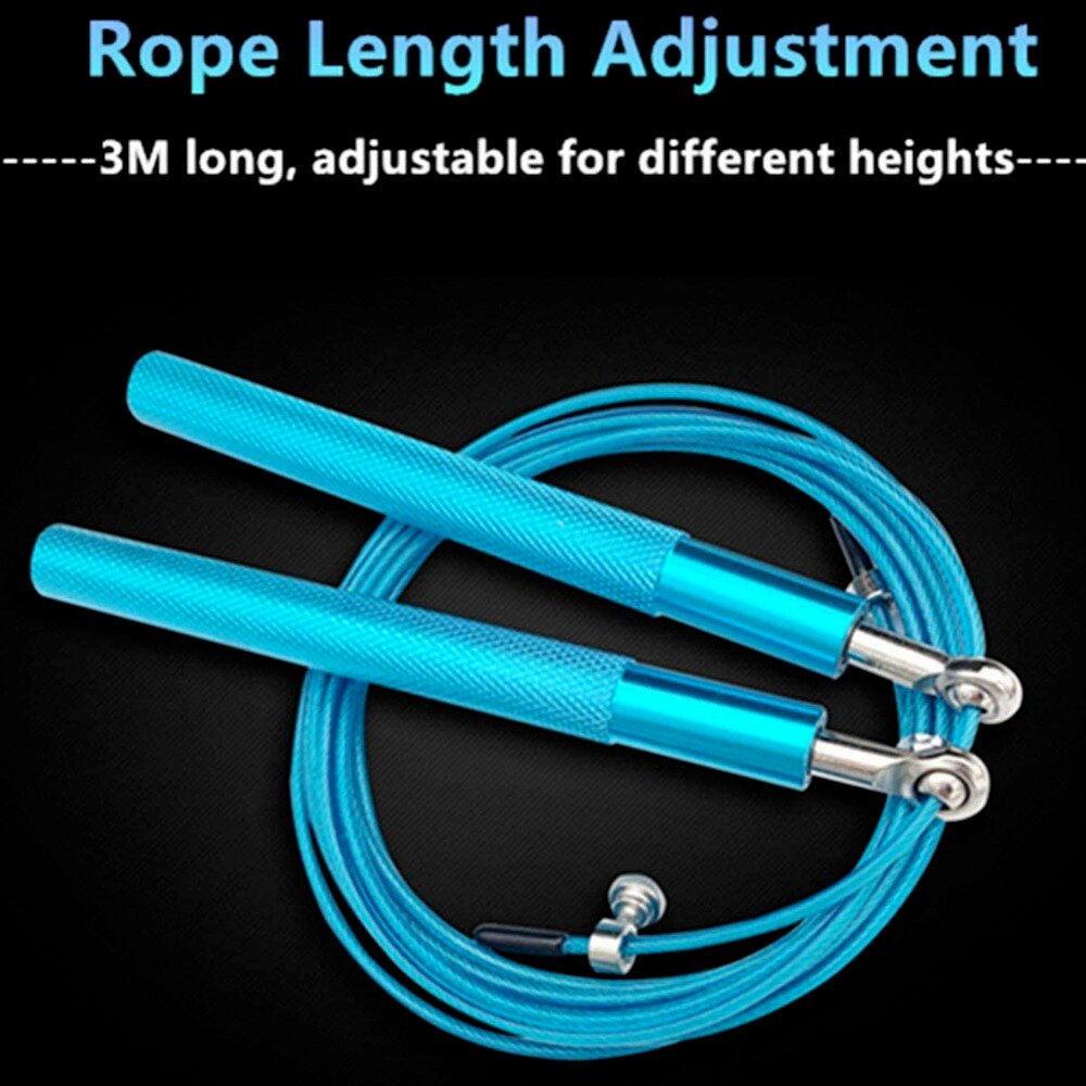 Corde à sauter de vitesse pour Fitness, Crossfit, pesée, entraînement, avec roulements à billes, poignées antidérapantes