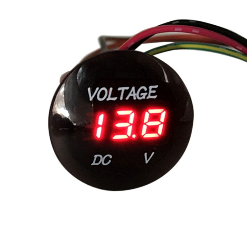 12-24v automotive digital detektion bil batteri monitor voltmeter termometer ciffer display auto voltmetre