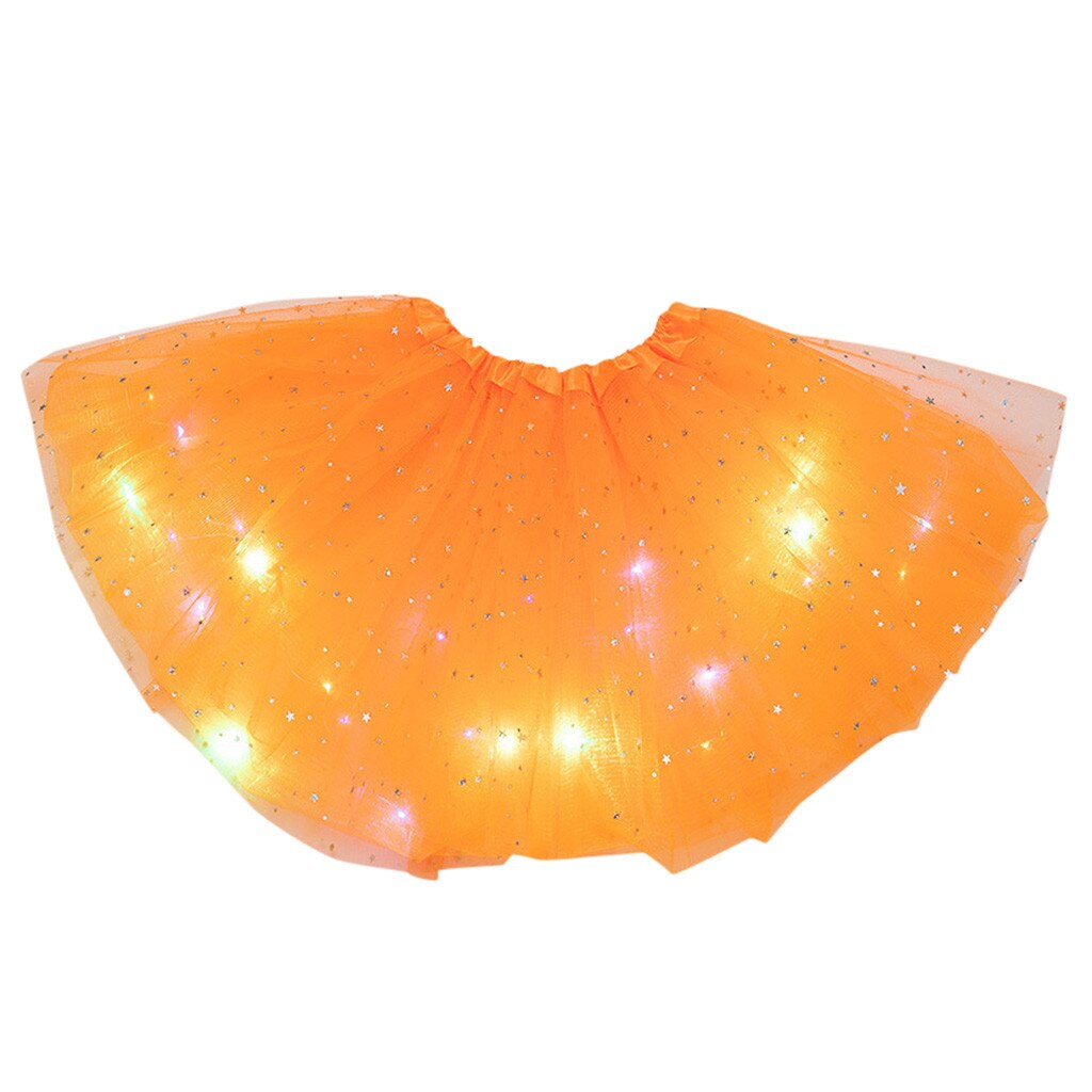 Pasgeboren Kids Meisjes Baby Sequin Tutu Rok Led Light Up Pettiskirt Ballet Kleding Baby Meisjes Kleding Meisjes Jurk Korte Rok: OR