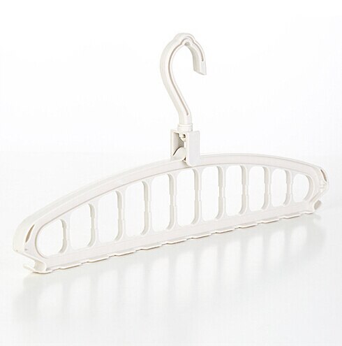 Nuttig Space Saver Wonder Magic Kleerhanger Kast Rekken Organizer Opknoping Jas Jurk Haken: WHITE