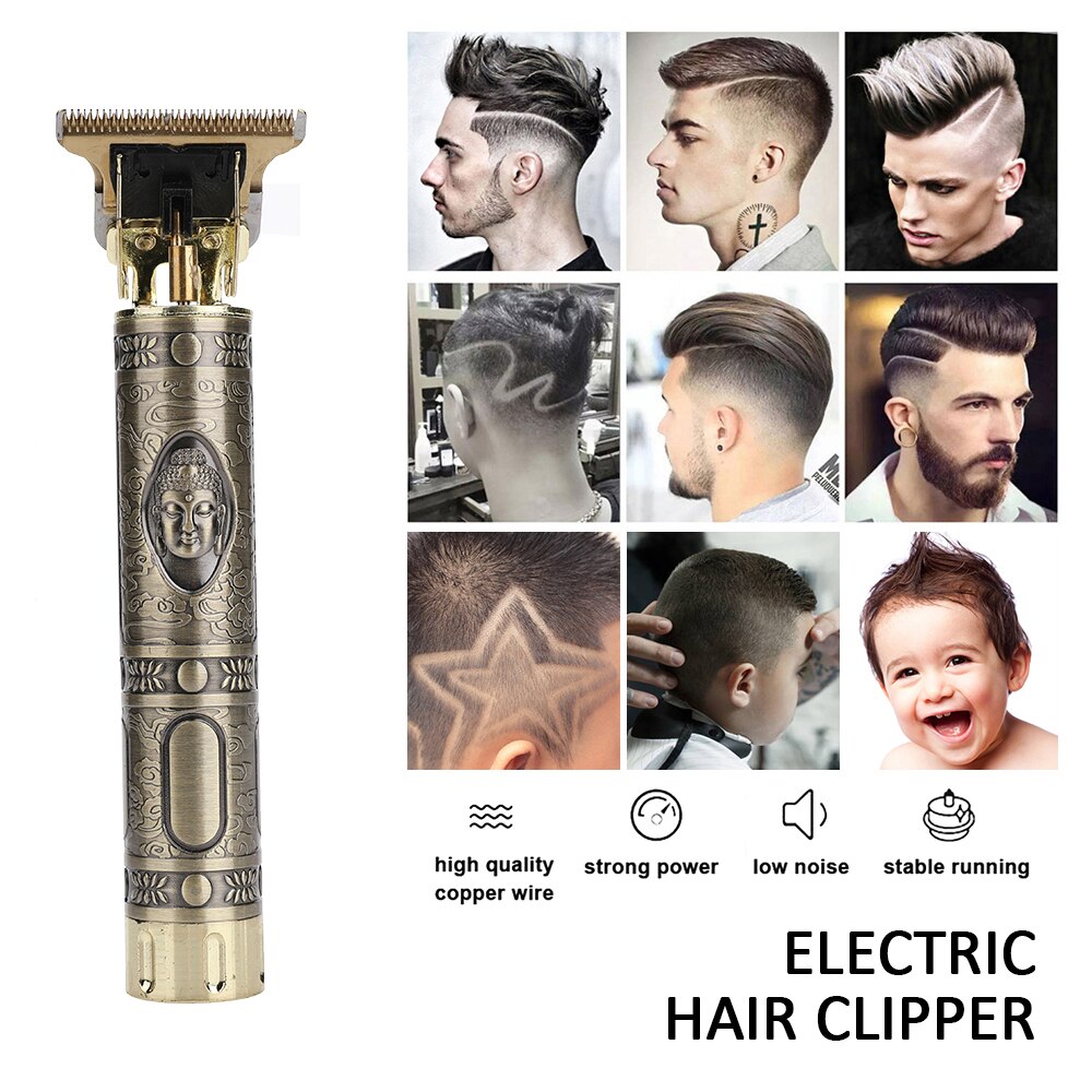 Hair Clippers USB Rechargeable Baldheaded Electric Trimmer Men Barber Cutting Machine Cordless Shaver Battery