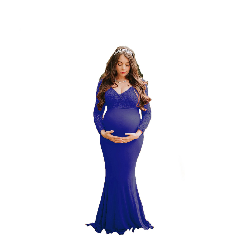Lace Maternity Dresses for Photography Maternity Photo Shoot Outfit Maxi Gown Pregnancy Women Lace Long Dress