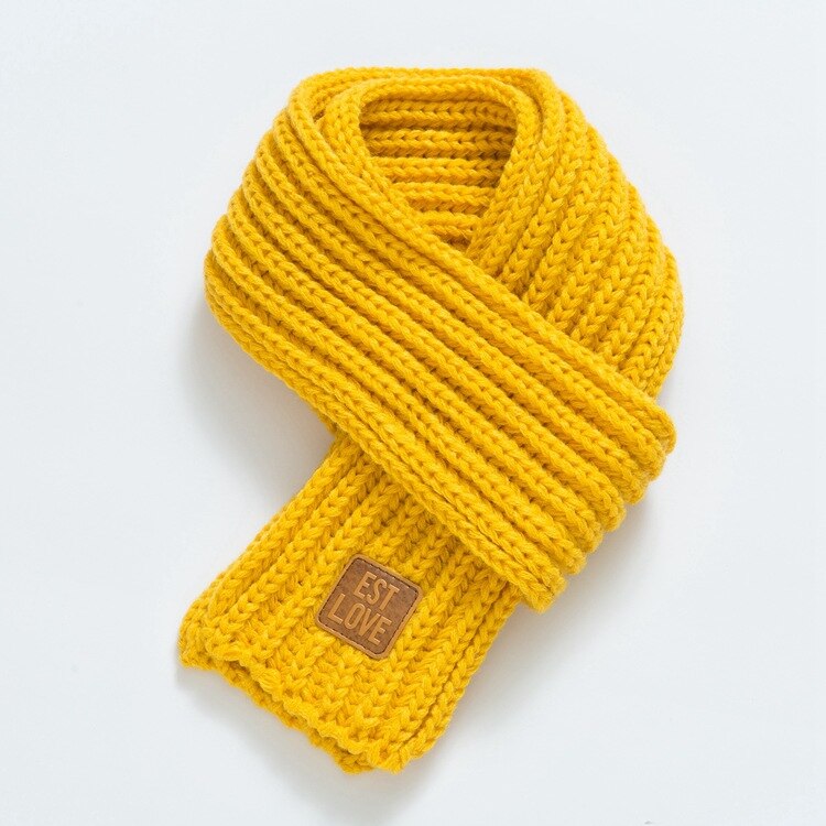 Pañuelos para niños, bufanda de cuello para bebés y niñas, bufanda suave Lisa para cuello, anillo de cuello elástico, bufanda para bebés, Invierno: Amarillo