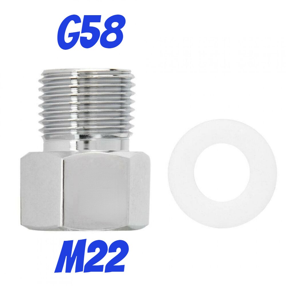 CO2 Regulator Adapter Cylinder Connector Converter Aquarium Fish Tank Tool Part W21.8 G5/8 M22: g58 to m22