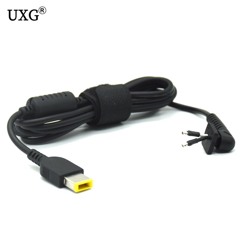 DC Dica Plug Conector Cabo, Cabo de alimentação para Lenovo Thinkpad, Conector Quadrado Yoga, Adaptador de carregador, 1.5m, 5ft