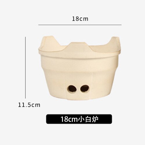 Mini stove Carbon mud soil stove charcoal old clay oven BBQ grills chafing dish small commercial carbon furnace home: 18cm White stove