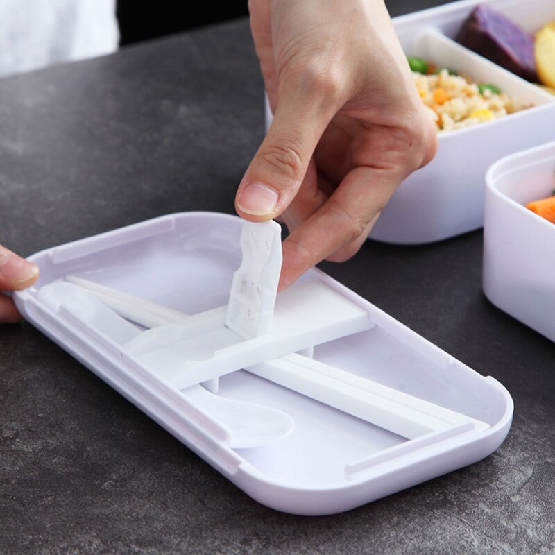 Draagbare Dubbele-Layer Verzegelde Lunchbox Duurzaam Bento Case Container Opslag Vet-Verminderde Ontbijt Hoge School Kantoor