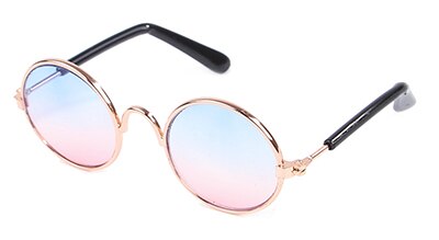 Słodkie zwierzątko kot okulary dla psów okulary przeciwsłoneczne dla mały placki kocie oko-nosić zdjęcia akcesoria dla zwierząt 1PC: Różowy