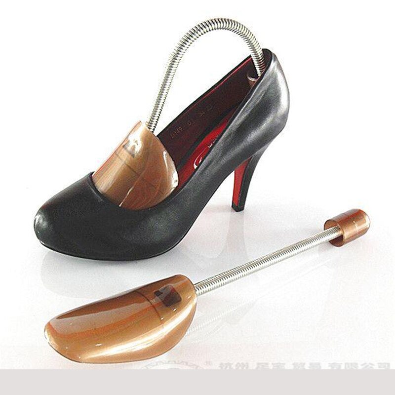 Tensores de plástico para zapatos, tensores para botas, tamaño ajustable, para hombre y mujer, color marrón, 1 par