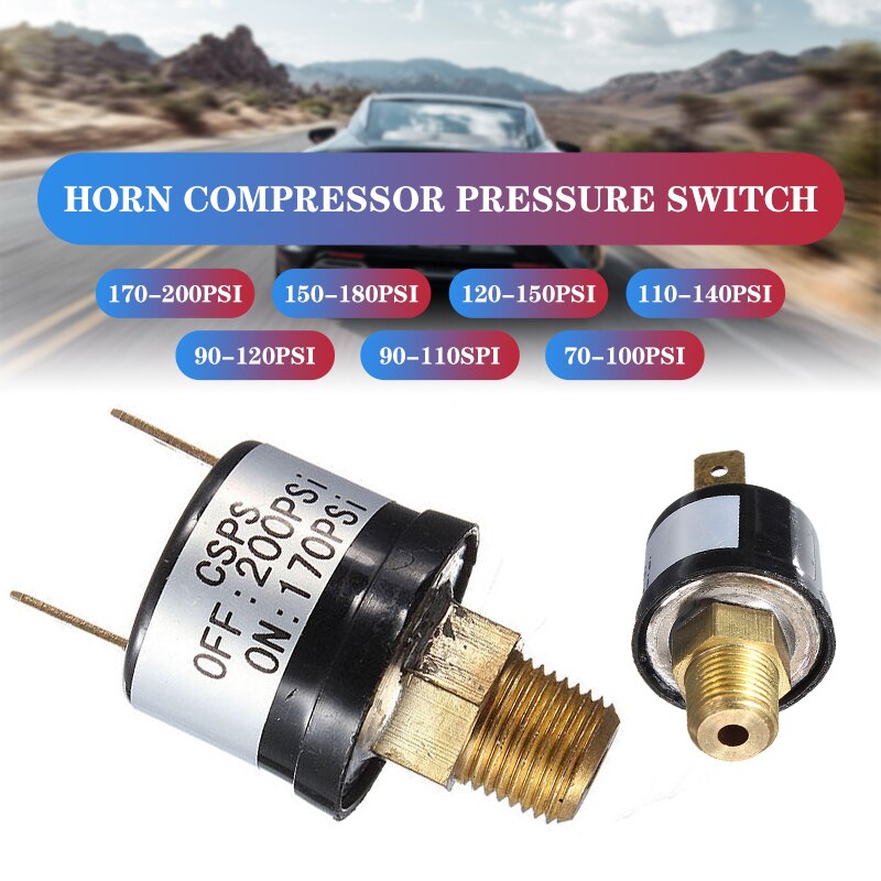 12V 3.5A Rated 70-200 Psi Train Car Horn Pressure Switch Valves Switch Air Compressor Pressure Control Switch Valve Heavy Duty
