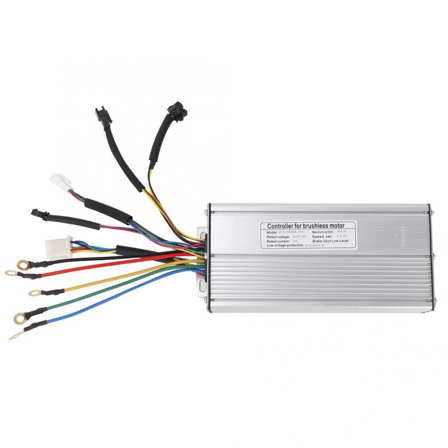 Borstelloze Elektrische Fiets Motor Controller 24/36/48/60/70V 250/350/500 /1000/1500W E-bike Controller Elektrische Fiets Accessoire