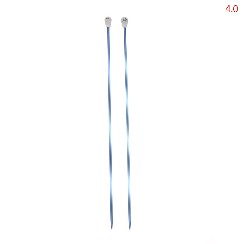 2 stuks/set enkelpuntige breinaalden spelden rechte aluminium diy weefgereedschap lange trui sjaal naald