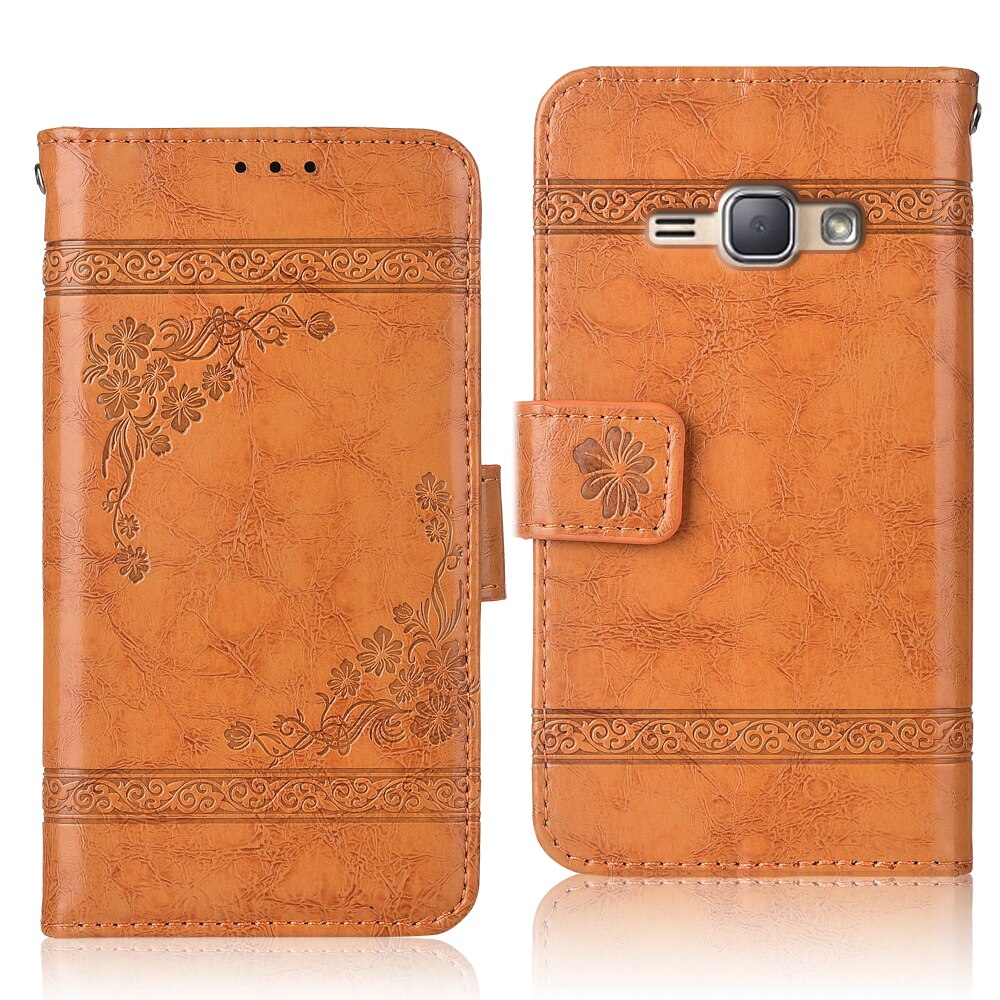 J1 J120 J120F SM-J120F Case Flip Portemonnee Lederen Case Voor Op Samsung Galaxy J1 J120 Back Cover J12016 J 120 Coque