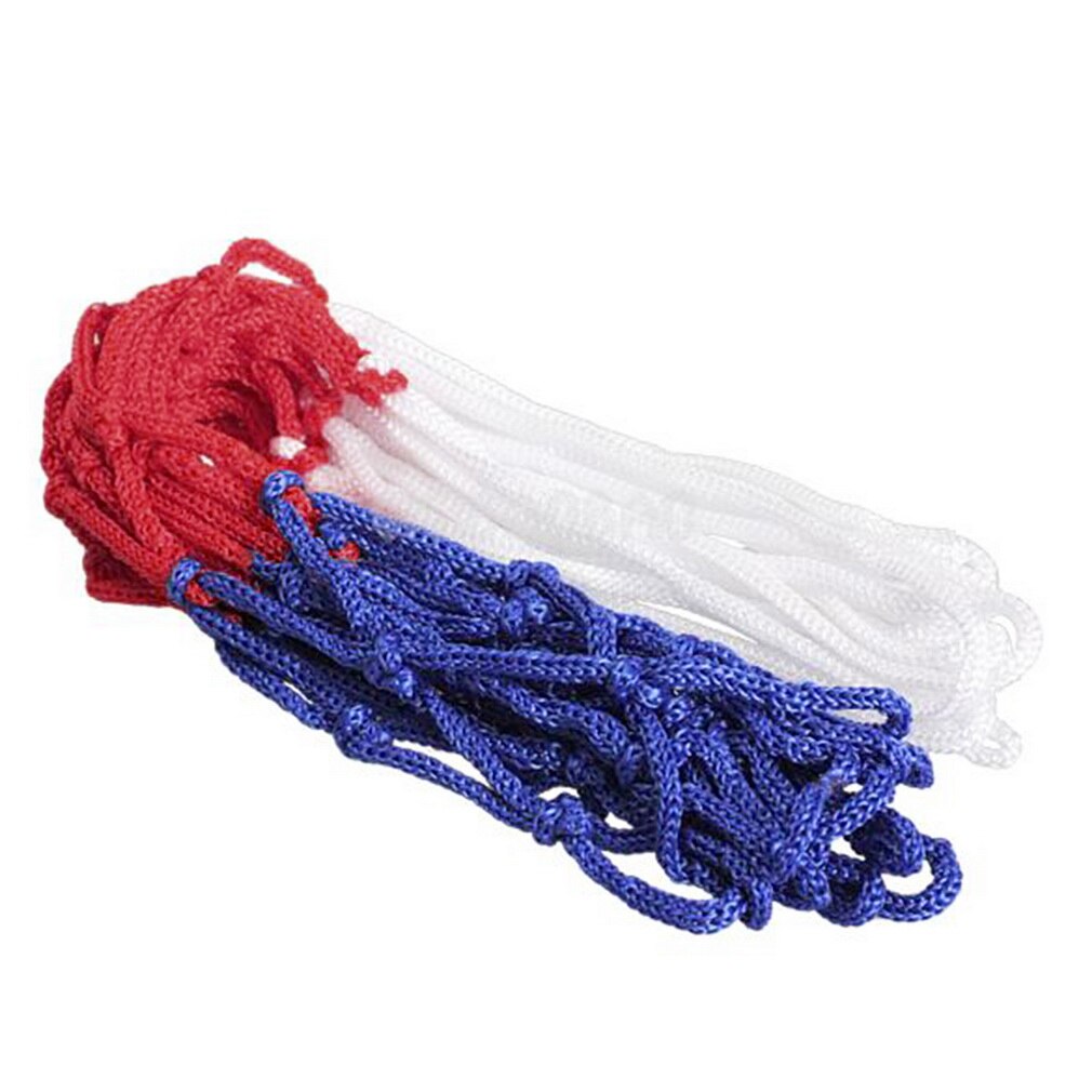 1pc thick 5mm Red White Blue Basketball Net Nylon Hoop Goal Rim Mesh Net