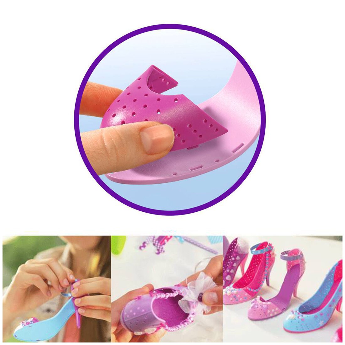 Rowsfire 1 Set Children DIY High Heels Pretend Playset Without Shoe Rack Girls Beauty & Toys