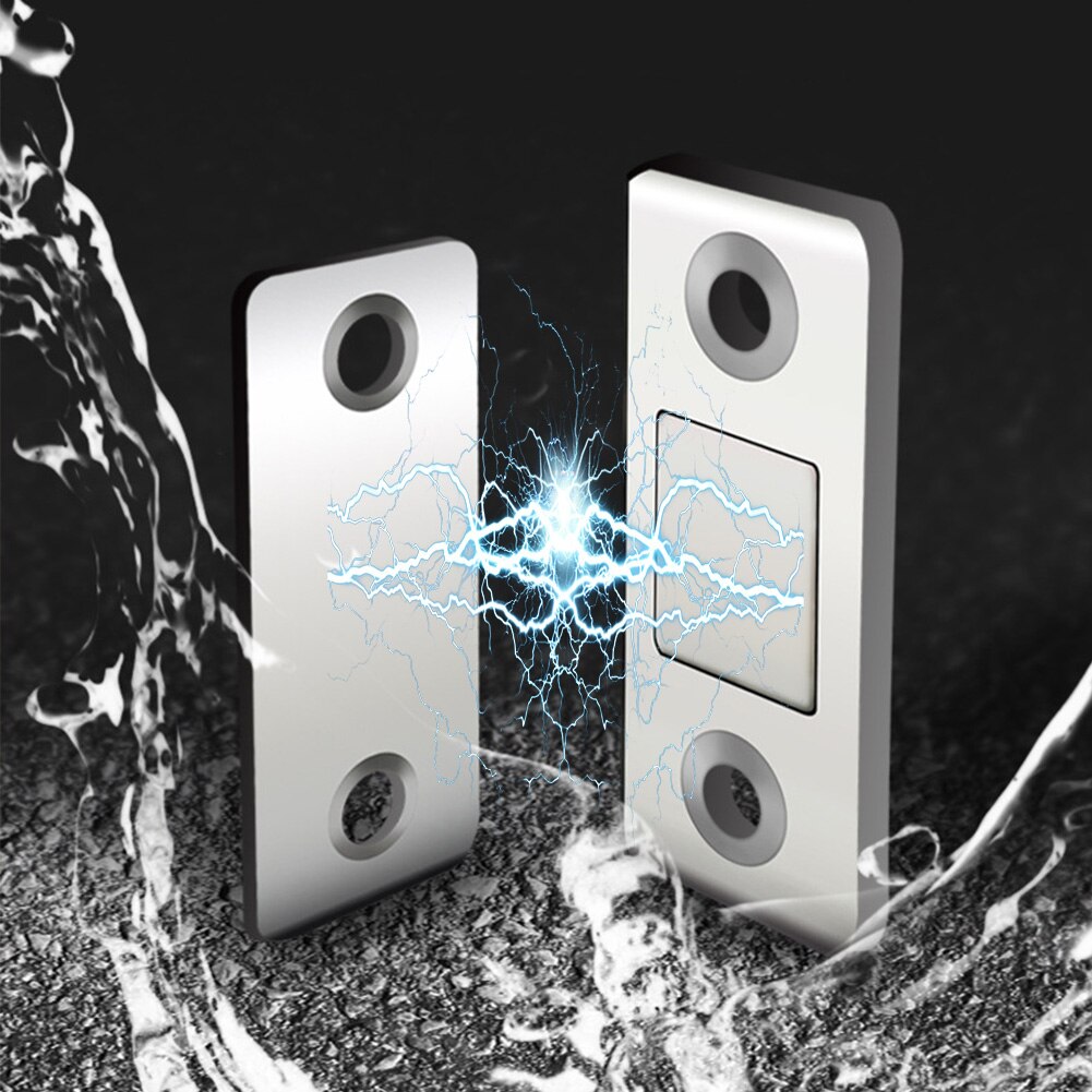 2 unids/set fuerte puerta magnético pestillo para puerta imán para gabinete de muebles armario con tornillos Ultra delgada