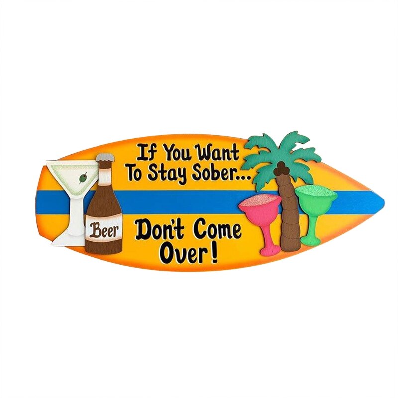 50LB Wooden Surfboard Wall Decoration Signs Beach Bathroom Decor Hanging Sign Decorative Wall Art Home Party Summer Decor