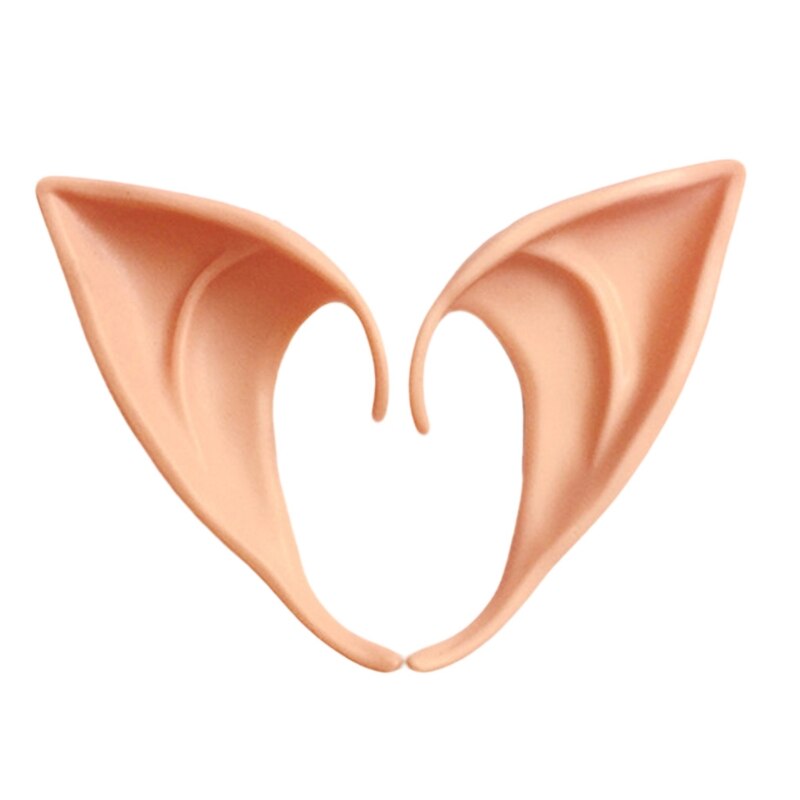 Máscara de látex con orejas de elfo para Cosplay, accesorios para de mascarada de Halloween, disfraces de hadas de Anime, Color profundo, W15, 1 par: 10