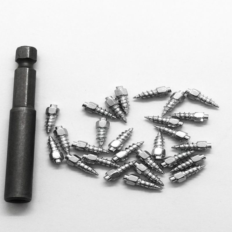 100 STUKS 12mm Banden Studs Schroef Spikes Winterband Sneeuwkettingen Spikes Voor Vrachtwagen SUV Motorfiets kopen vanaf een prijs van 12