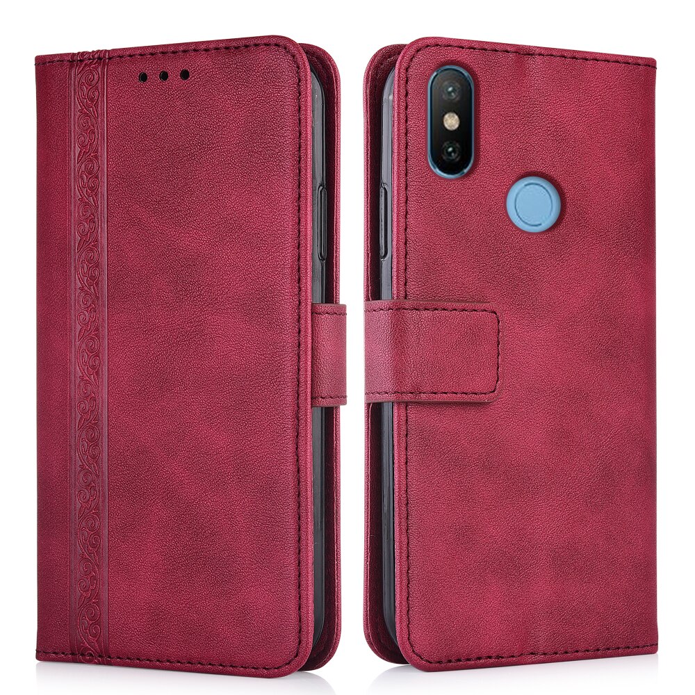 Per Xiaomi Redmi S2 S 2 custodia Cover per On RedmiS 2 Y 2 Cover Xiaomi Phone Bag per Redmi S2 Y 2 RedmiS2 custodia a portafoglio in pelle: MY-Red