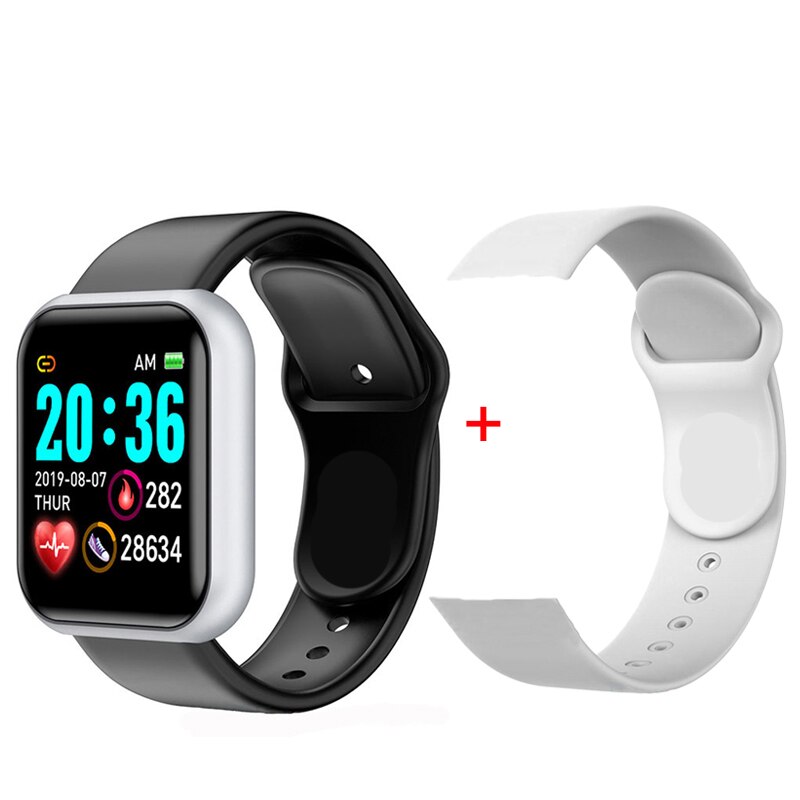Y68 Bluetooth Frauen Sport Smartwatch Männer Wasserdichte Intelligente Uhr Herz Bewertung Monitor Clever Android Relogio Fitness Tracker reloj: Paket B