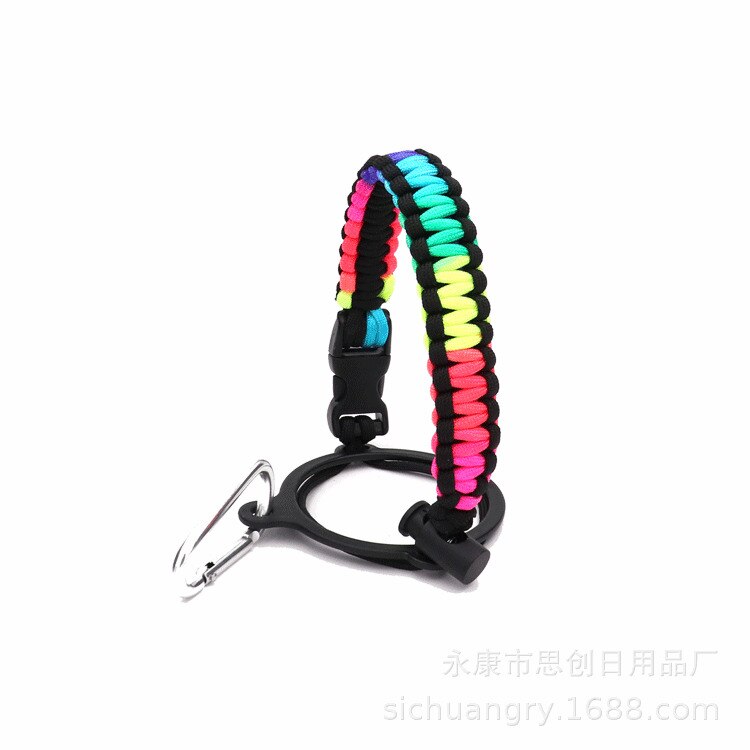 Paracord Handvat Compatibel Met 32-40 Oz Hydroflask Accessoires: Rainbow colors