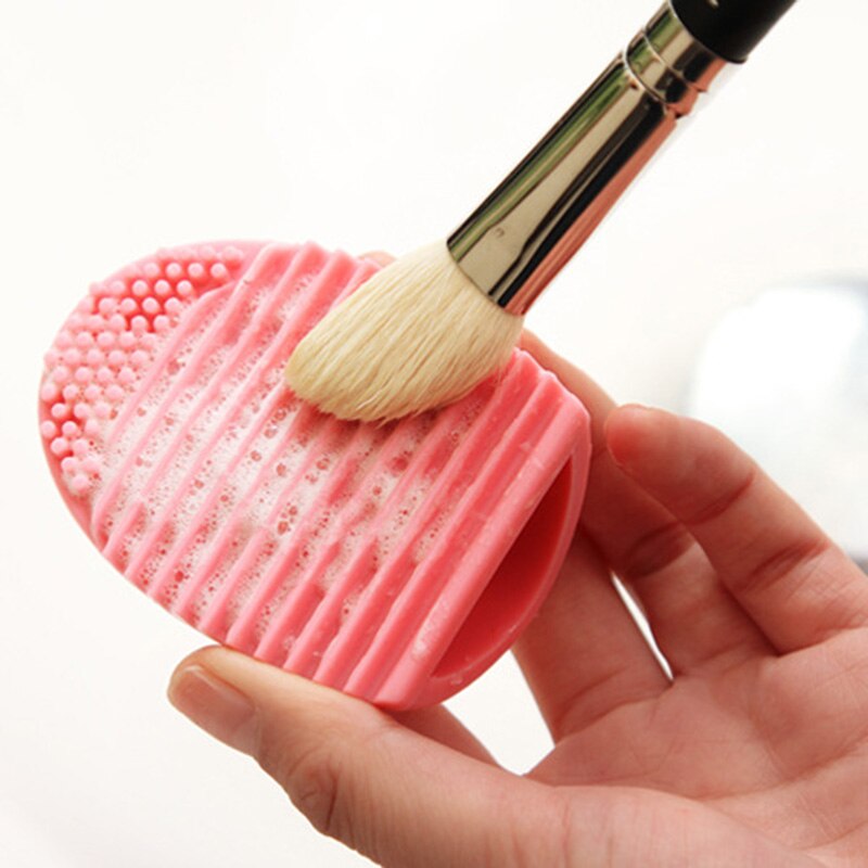 Makeup Silicone Brush Cleaner Glove Egg Scrubber Cosmetic Cleaning Board Pad Cute Silicone Washing Makeup Brush Cleaning Tools