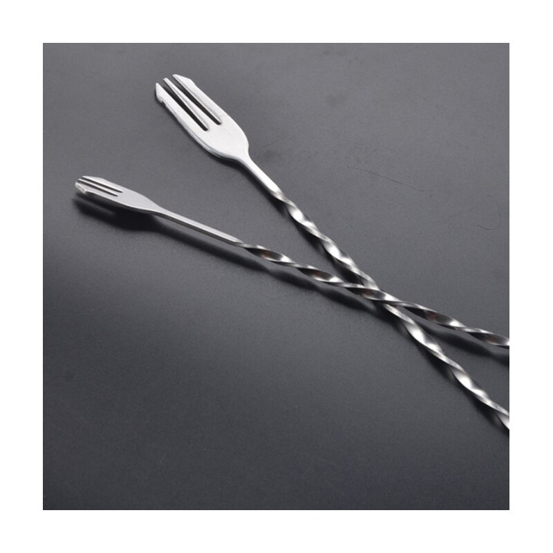 Colher em aço inoxidável para mistura, 26/32cm, colher espiral para coquetel, padrão, ferramentas para bartender