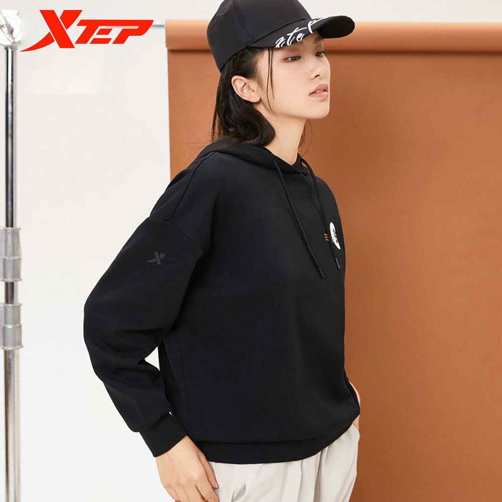 Felpa sportiva Xtep autunno inverno 2020 felpa con cappuccio allentata tendenza donna nuovo arrivo 880328050032