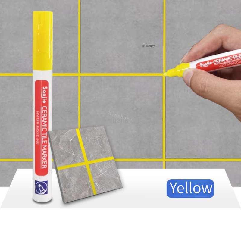 12-farbiger weißer wasserdichter Fugenmörtel-Fliesenmarker, Fugenmörtel-Stift, Wandnahtstift für Fliesen, Boden, Badezimmer, Dekontamination, Nahtreparaturwerkzeuge: Licht Grün
