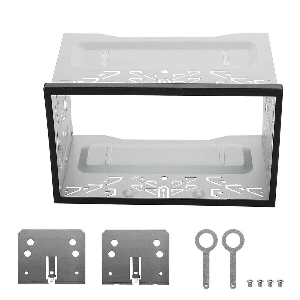 2 Din Double ISO Din Metal Frame Insertion Slot Radio Panel Mounting Frame Radio