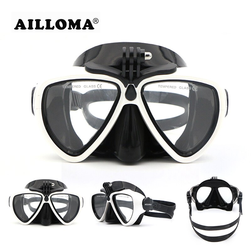 Ailloma camera masker snorkelset buis duikbril brillen siliconen waterdichte onderwater duikuitrusting voor volwassenen duikbrillen sets
