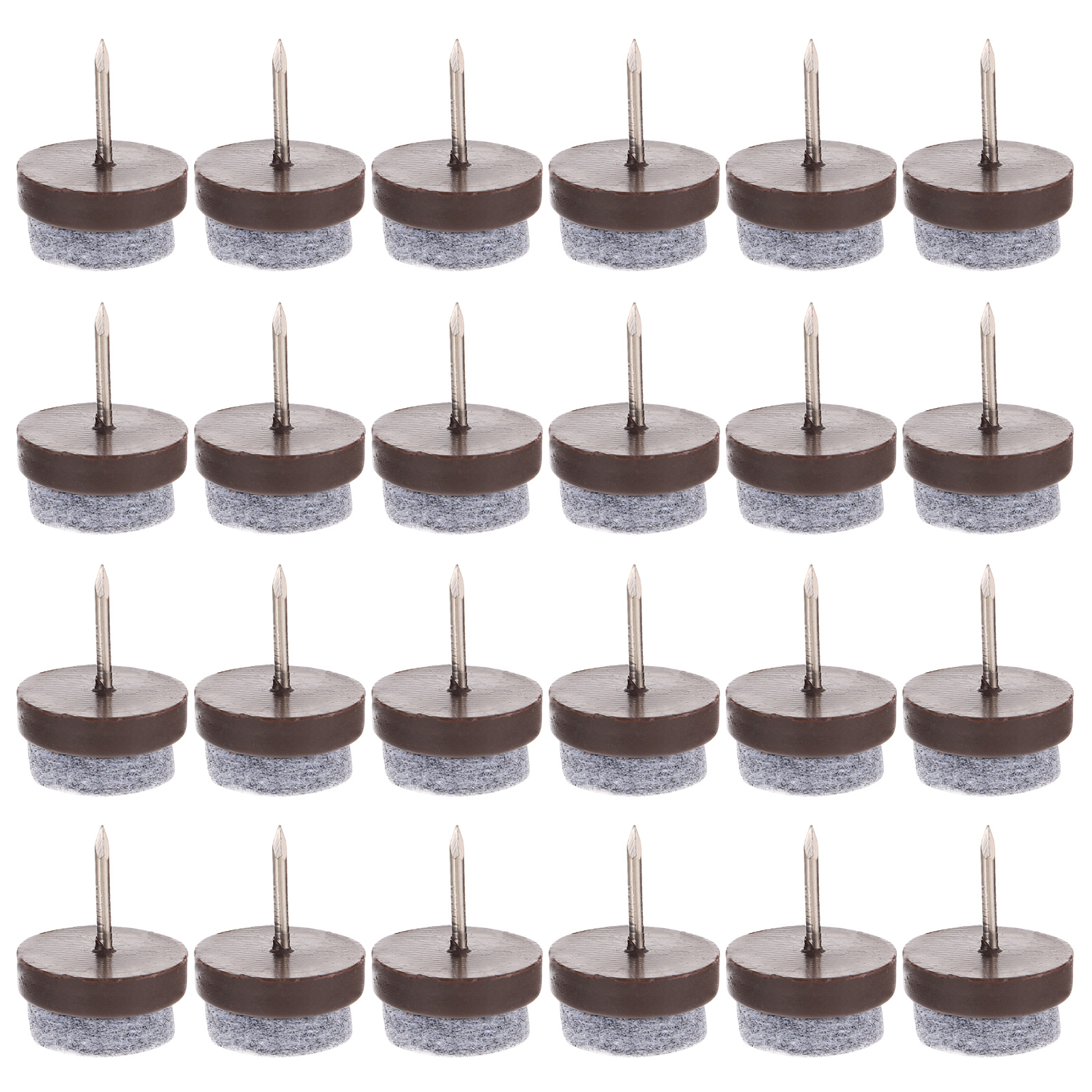 50 Uds. Almohadillas protectoras de fieltro atornilladas, deslizadores para sillas, muebles Abs para suelos de madera dura