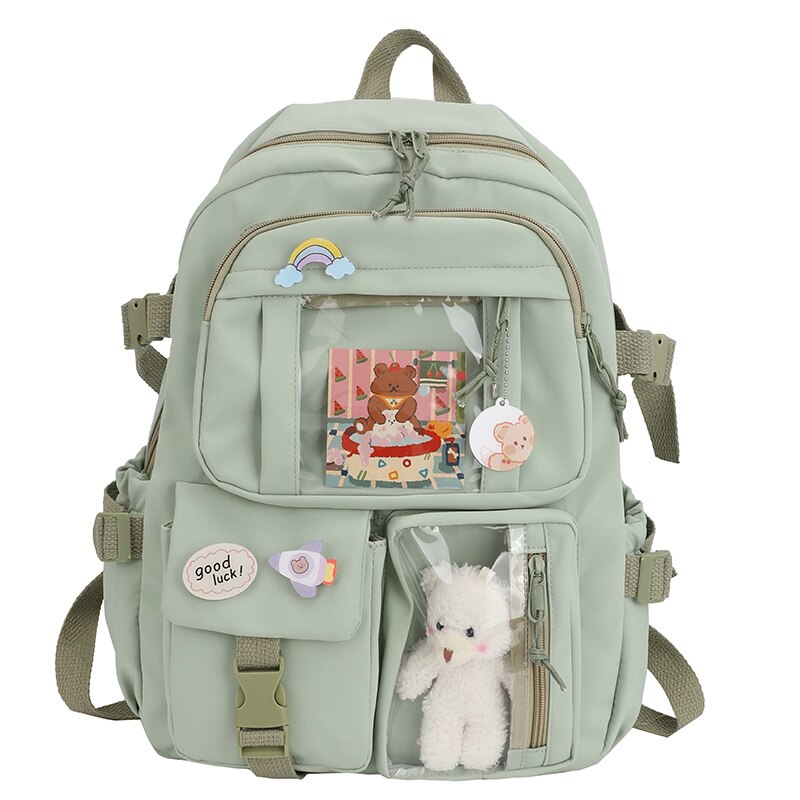 Leuke Vrouwen Rugzakken Waterdichte Multi-Pocket Nylon School Rugzak Voor Student Vrouwelijke Meisjes Kawaii Laptop Boek Pack Mochilas