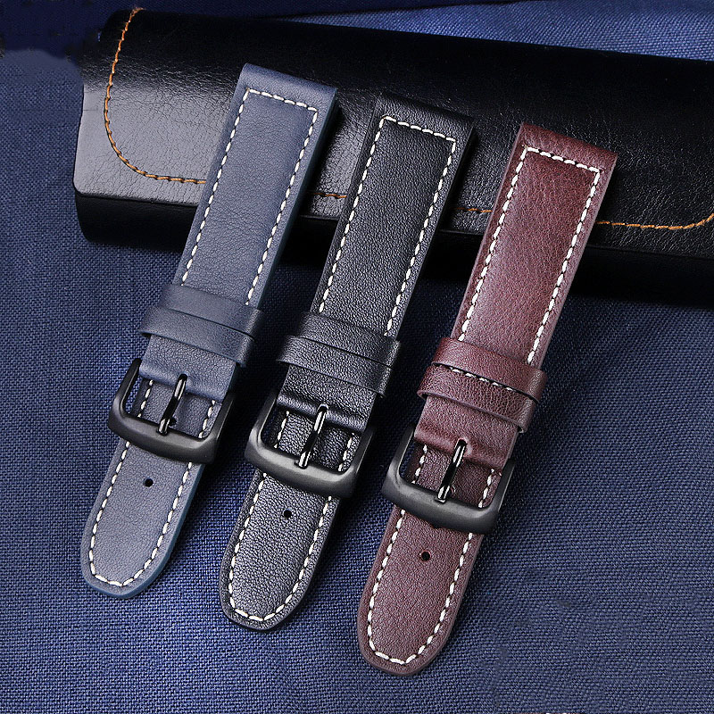 Bracelet de montre en cuir véritable souple et confortable pour Citizen Eco-Drive CA0695-17E série Ca4210 Aw1360, accessoires de bracelet de montre pour hommes 22mm