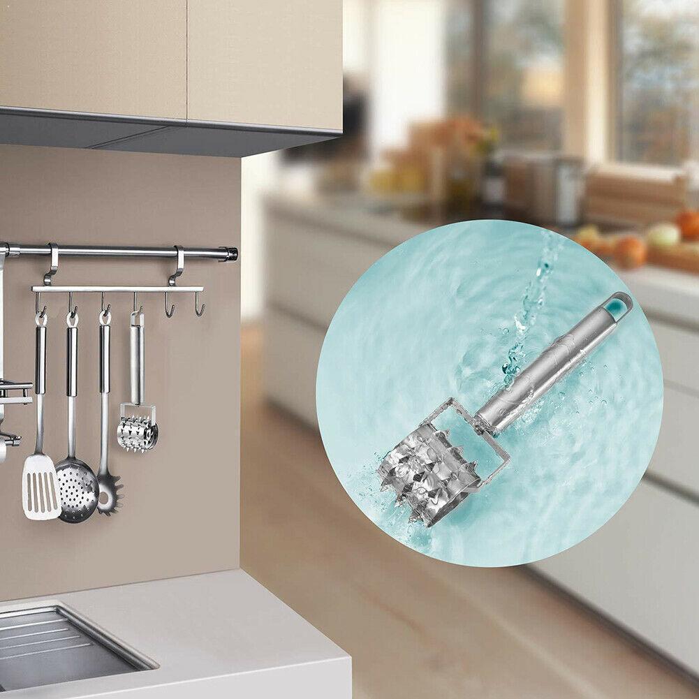 Stainless Steel Rotating Meat Beef Mallet Tenderizer Grilling Claws Pork Poultry Meat Kitchen Tools Needle Mallet Hammer St T9G4