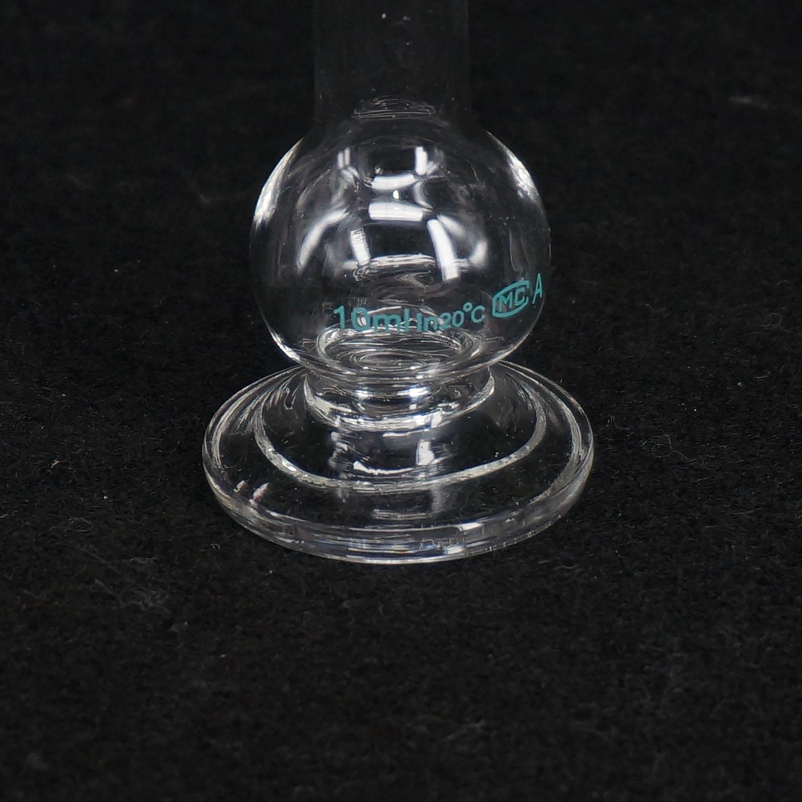 10ml Lab Volumetric Flask Measuring Borosilicate Glass With Stopper and Base
