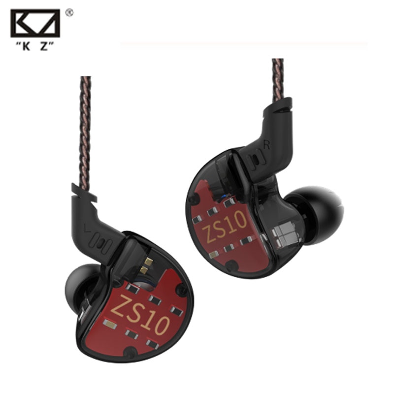 KZ ZS10 Earphones 4BA+1 DD Hybrid In Ear Headphone HIFI Bass Headset DJ Monitor Earphone KZ ZSN PRO ZS10 PRO ZSX ZSN