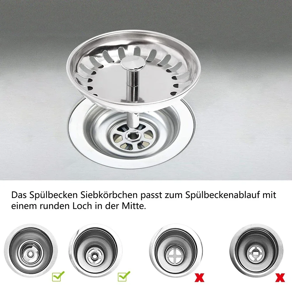 80mm/82mm/84mm Bathroom Sink Strainer sink sieve Stainless Steel Water Stopper Sink Water Filter Plug kitchen sink plug