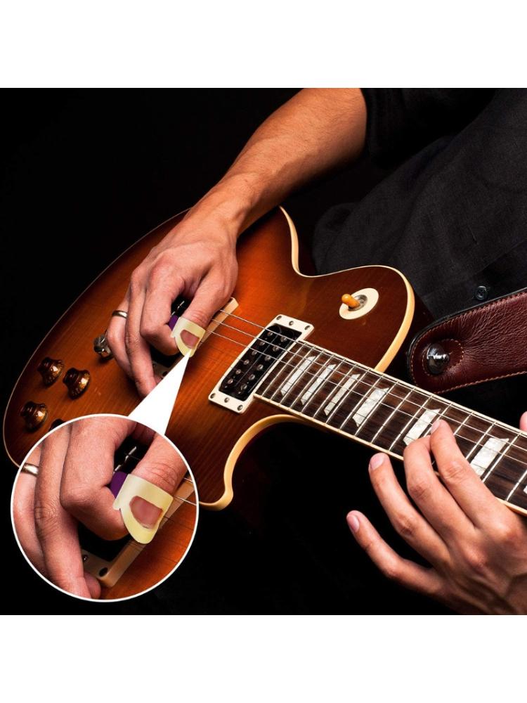 16 stk. / sæt guitarvalg pegefingervalg til elektriske akustiske guitarer ukulele tilbehør