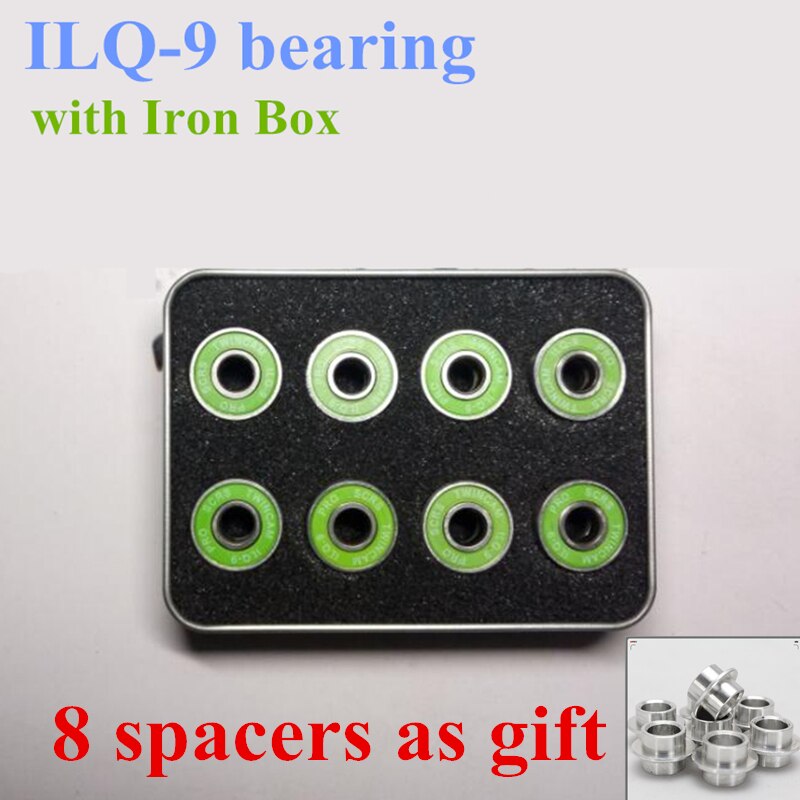 16 Stuks Inline Skates Lager Duurzaam ILQ-9 Pro Dual Line Roller Skate Schoenen Skateboard Hoge Schaatsen 608 Box Case spacer: 16 ILQ-9