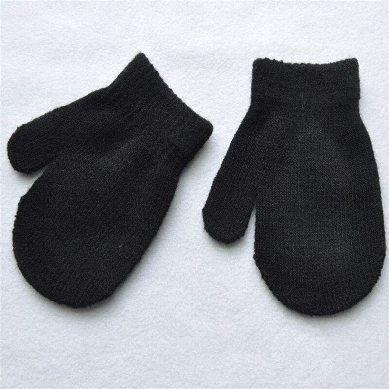 Baby Toddler Mittens Gloves Boys Girls Solid Winter Kids Warm Gloves 7 Colors