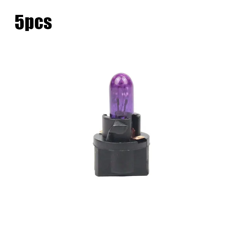 1/5/10 Uds T5 luz LED para coche automóviles diodo emisor de luz instrumento calibre tablero bombillas 12v/24v lámpara Interior de coche: royal blue
