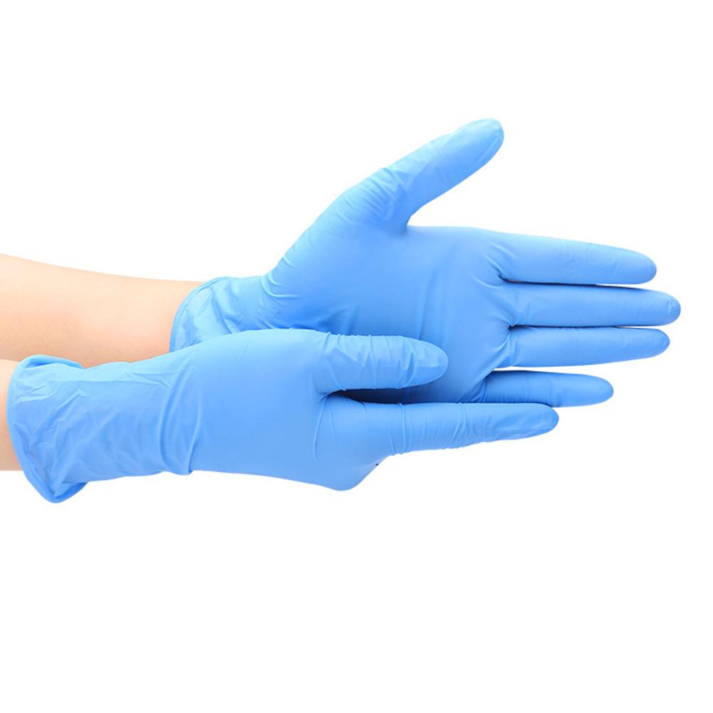 Guantes desechables de nitrilo resistentes al agua, guantes de látex sin polvo para el hogar, cocina, laboratorio, limpieza, 10 Uds.
