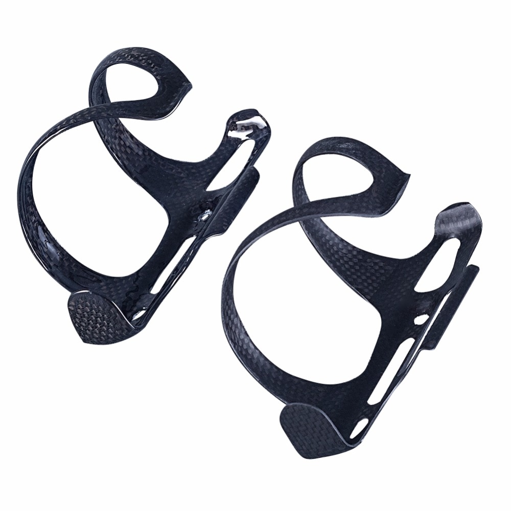 Portabotellas para bicicleta de montaña o carretera, soporte lateral de material carbono 3K de 20g mate/brillante para bebida de agua en el ciclismo