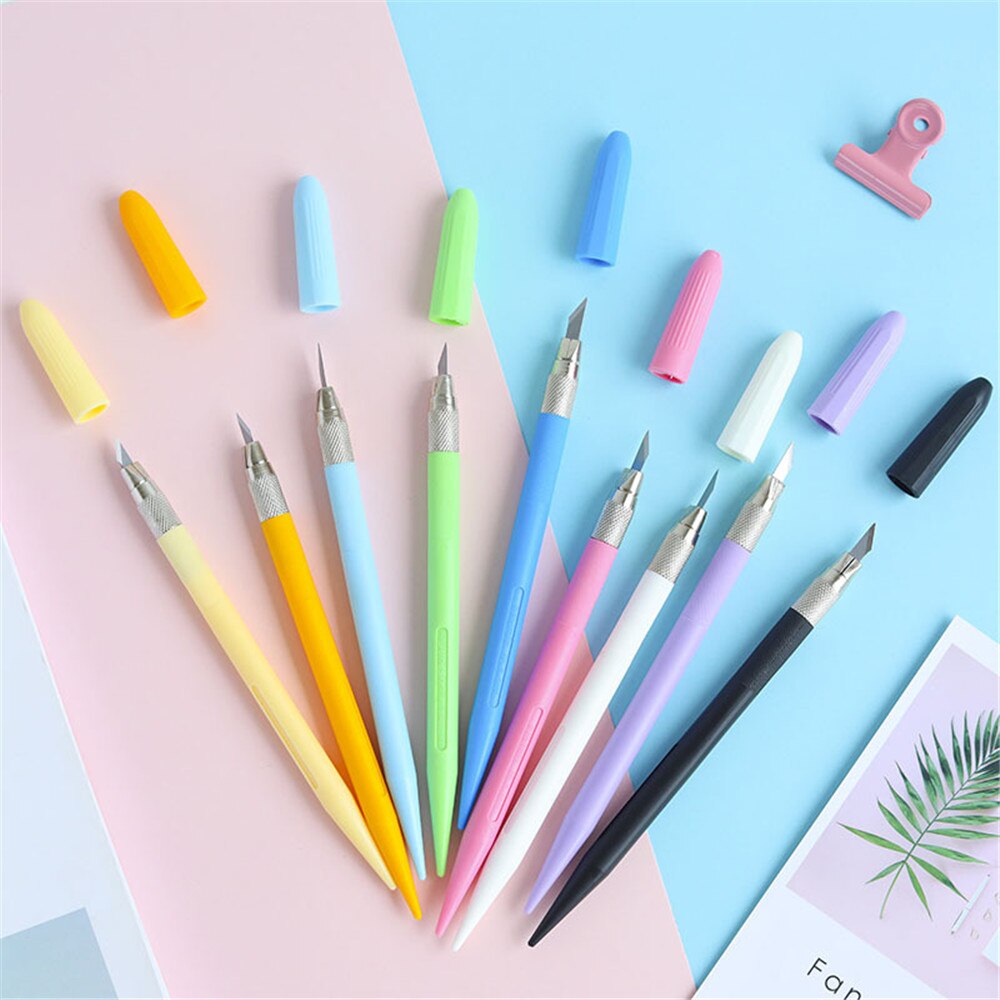 12pcs Blades Carving Utility Knife Set Art Tools Sticker Paper Cutting Tool Craft Art Paper Cutter Washi Tape School Supplies