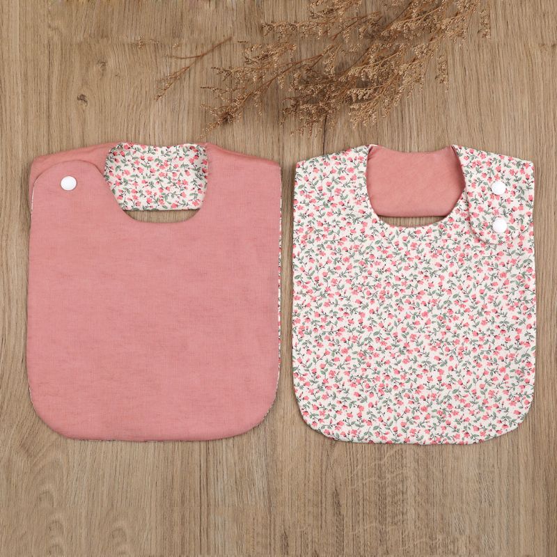 KLV 1PC Blumen- Baby Lätzchen mit Geschmack Kleine Blume Druck Speichel Handtuch Kleinkinder Kleinkinder Mädchen Spucktücher für Neugeborenen fütterung Pflege