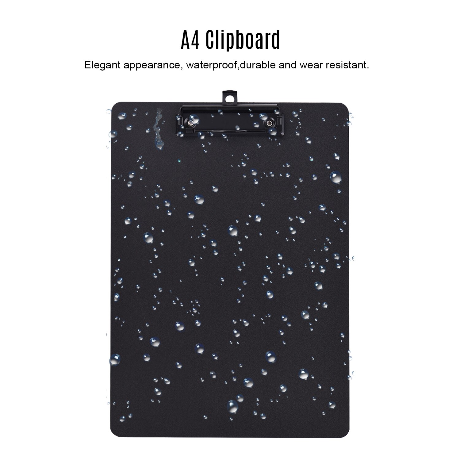 A4/A5 Size Plastic Clipboard Writing Pad Board Low Profile Clip Document Holder with Hanging Hole for Students School Office