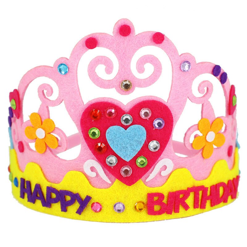 DIY Handwerk Spielzeug Crown Kreative Papier Pailletten Blumen Sterne Muster Spielzeug für Kinder Kinder Kindergarten Kunst Party Dekorationen: 6