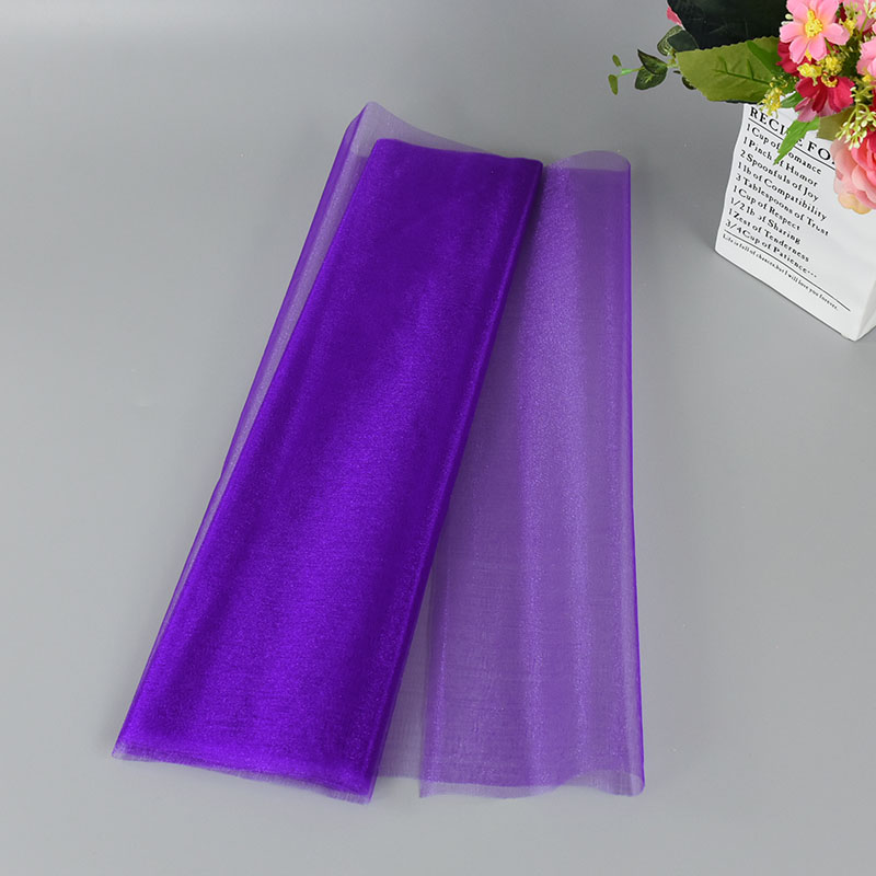 Rollo de tul para decoración de boda, tela transparente de Organza de cristal para fondo de de cumpleaños, fajas para silla de boda, hilo decorativo, 5/10m: M / Naranja